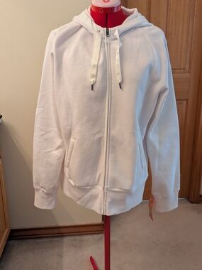 Champion White Full-Zip Hooded Jacket